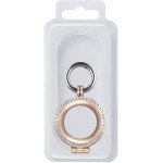 Wholesale Diamond Glitter Crystal AirTag Tracker Holder Loop Case Cover Ring Key Chain for Apple AirTag (Rose Gold)